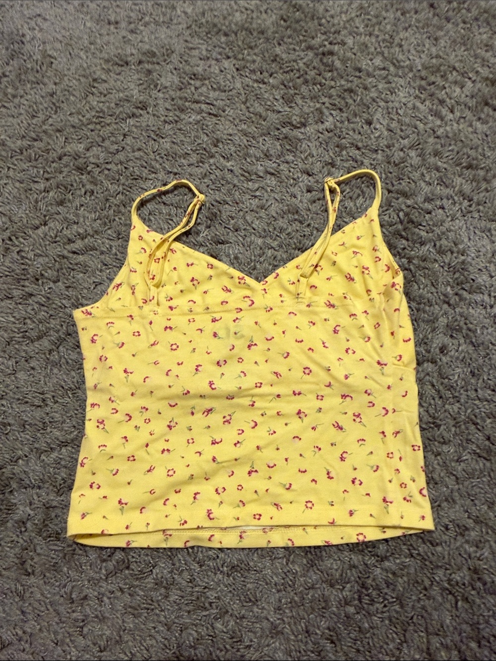 SO Yellow Floral Spaghetti Strap Cami - Picture 3 of 3